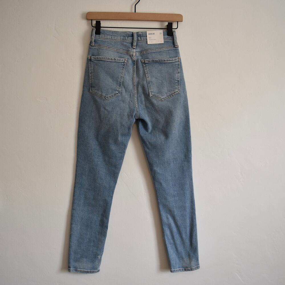 AGOLDE Nico High Rise Stretch Slim Ankle Skinny Jeans in Embark - Picture 4 of 16